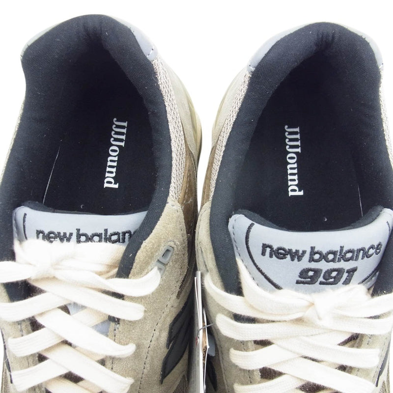 NEW BALANCE ニューバランス M991JJA × JJJJound ジョウンド スエード ローカット スニーカー カーキ系 27.5cm【新古品】【未使用】【中古】