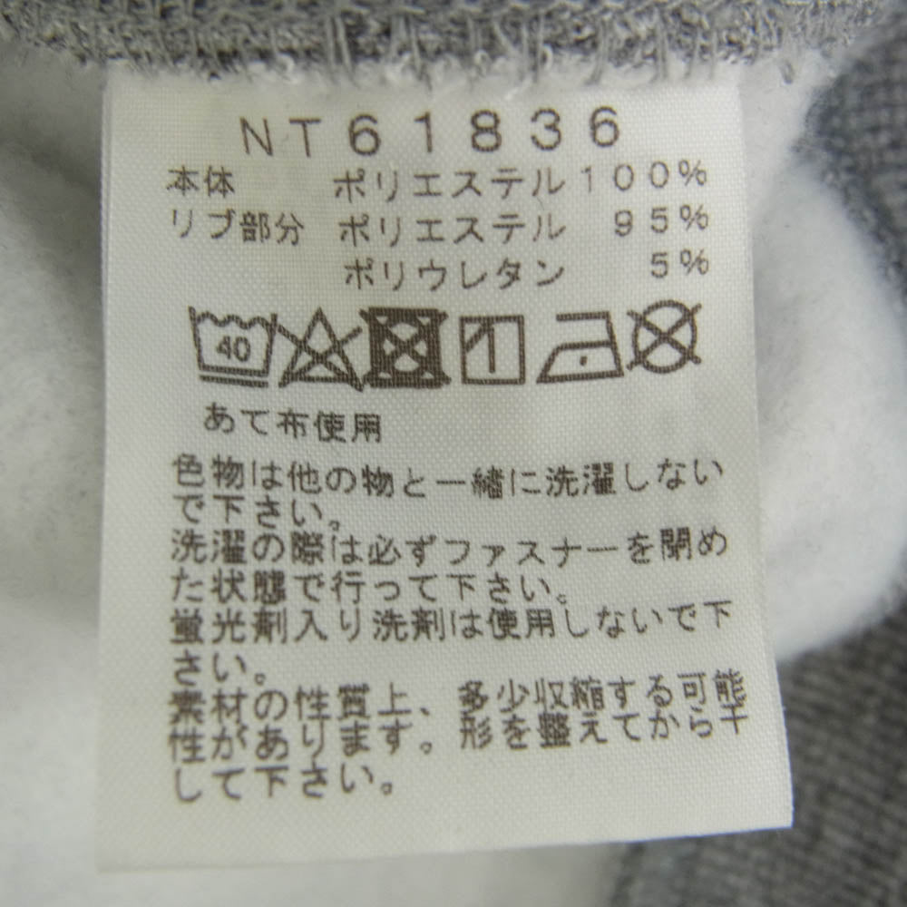THE NORTH FACE ノースフェイス NT61836 Square Logo FullZip スクエア ロゴ フルジップ パーカー グレー系 XL【中古】