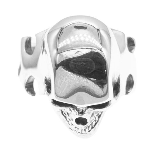 CRAZY PIG クレイジーピッグ CP-139 購入時納品書付属 Cutaway Skull Ring カッタウェイ スカル リング シルバー系 19号【美品】【中古】