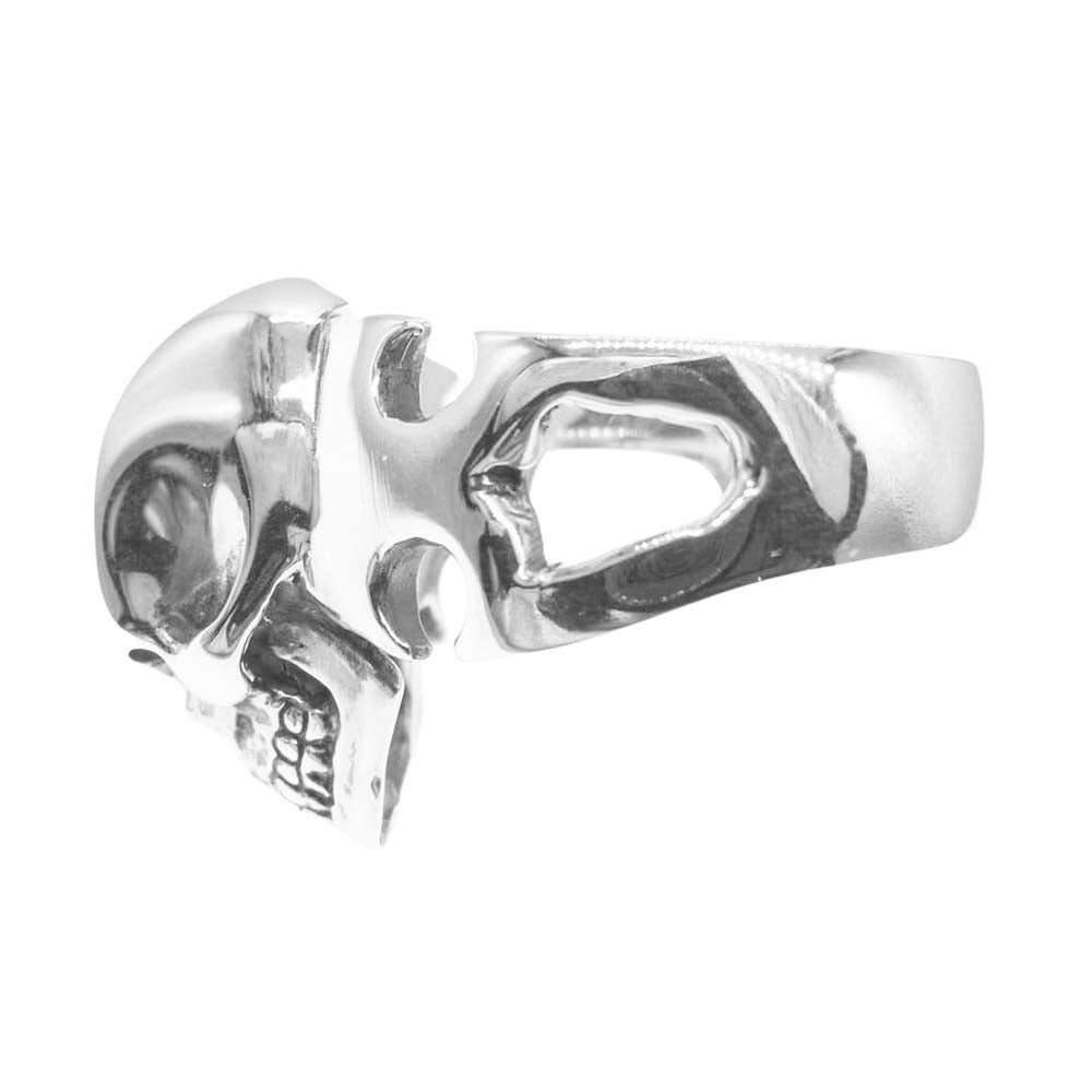 CRAZY PIG クレイジーピッグ CP-139 購入時納品書付属 Cutaway Skull Ring カッタウェイ スカル リング シルバー系 19号【美品】【中古】