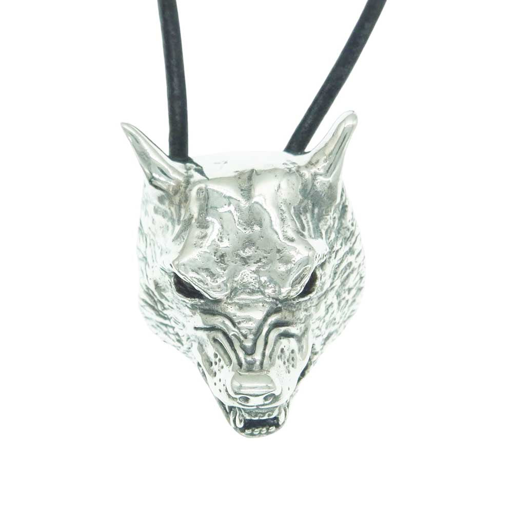 CRAZY PIG クレイジーピッグ 購入時納品書付属 Wolf Pendant ウルフ ペンダント シルバー系【美品】【中古】