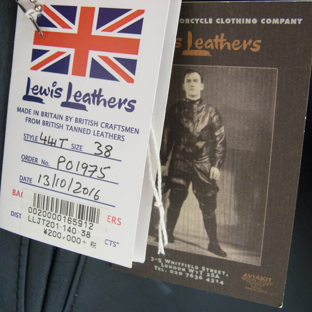 The REAL McCOY'S ザリアルマッコイズ LLJT201 × REAL McCOYS リアルマッコイズ ディアスキン Cyclone サイクロン ライダース ジャケット ネイビー系 38【新古品】【未使用】【中古】