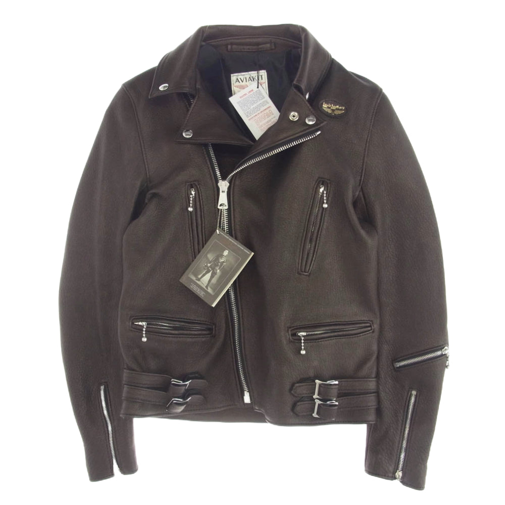 The REAL McCOY'S ザリアルマッコイズ LLJT2012 Lewis Leathers ルイスレザー LLJT2012 Lightning ディアスキン ライトニング ライダース ジャケット ブラック系 38【新古品】【未使用】【中古】