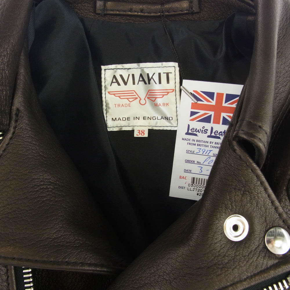 The REAL McCOY'S ザリアルマッコイズ LLJT2012 Lewis Leathers ルイスレザー LLJT2012 Lightning ディアスキン ライトニング ライダース ジャケット ブラック系 38【新古品】【未使用】【中古】