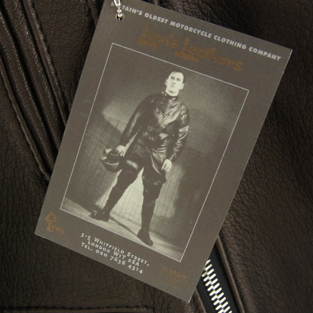 The REAL McCOY'S ザリアルマッコイズ LLJT2012 Lewis Leathers ルイスレザー LLJT2012 Lightning ディアスキン ライトニング ライダース ジャケット ブラック系 38【新古品】【未使用】【中古】