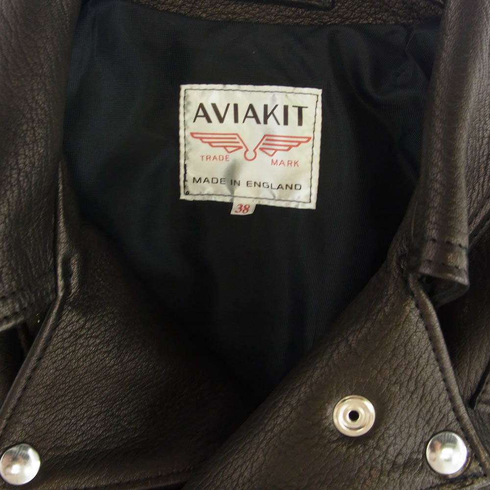 The REAL McCOY'S ザリアルマッコイズ ×Lewis Leathers ルイスレザー Cyclone ディアスキン サイクロン ライダース ジャケット ブラック系 38【極上美品】【中古】