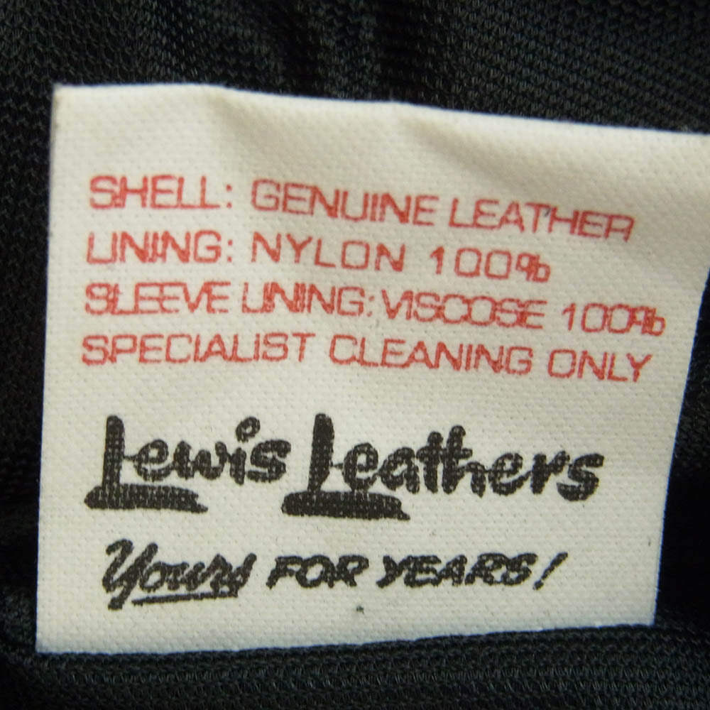 The REAL McCOY'S ザリアルマッコイズ ×Lewis Leathers ルイスレザー Cyclone ディアスキン サイクロン ライダース ジャケット ブラック系 38【極上美品】【中古】