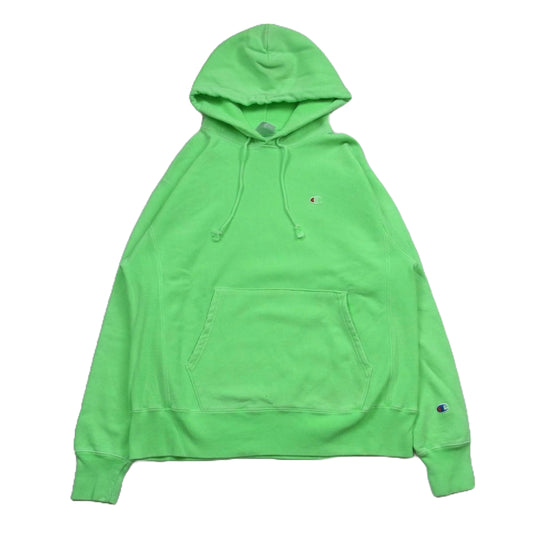 Champion チャンピオン 青タグ ホンジュラス製 reverse weave リバースウィーブ スウェット パーカー ライトグリーン系 M【中古】