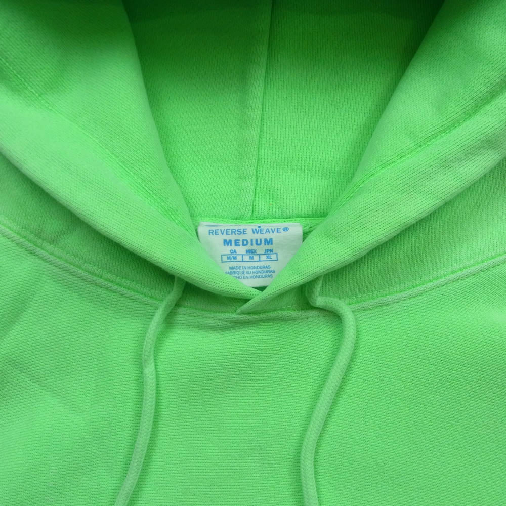 Champion チャンピオン 青タグ ホンジュラス製 reverse weave リバースウィーブ スウェット パーカー ライトグリーン系 M【中古】
