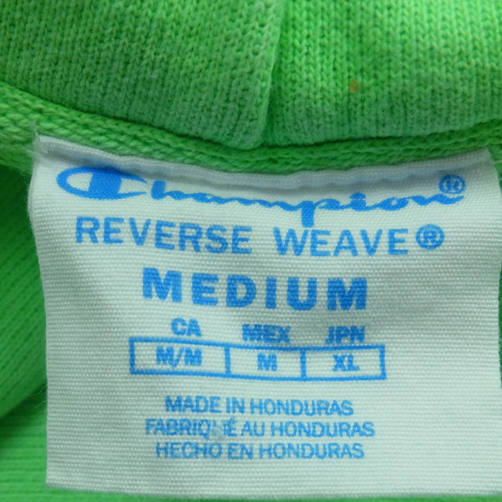 Champion チャンピオン 青タグ ホンジュラス製 reverse weave リバースウィーブ スウェット パーカー ライトグリーン系 M【中古】