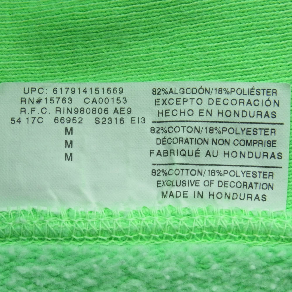 Champion チャンピオン 青タグ ホンジュラス製 reverse weave リバースウィーブ スウェット パーカー ライトグリーン系 M【中古】