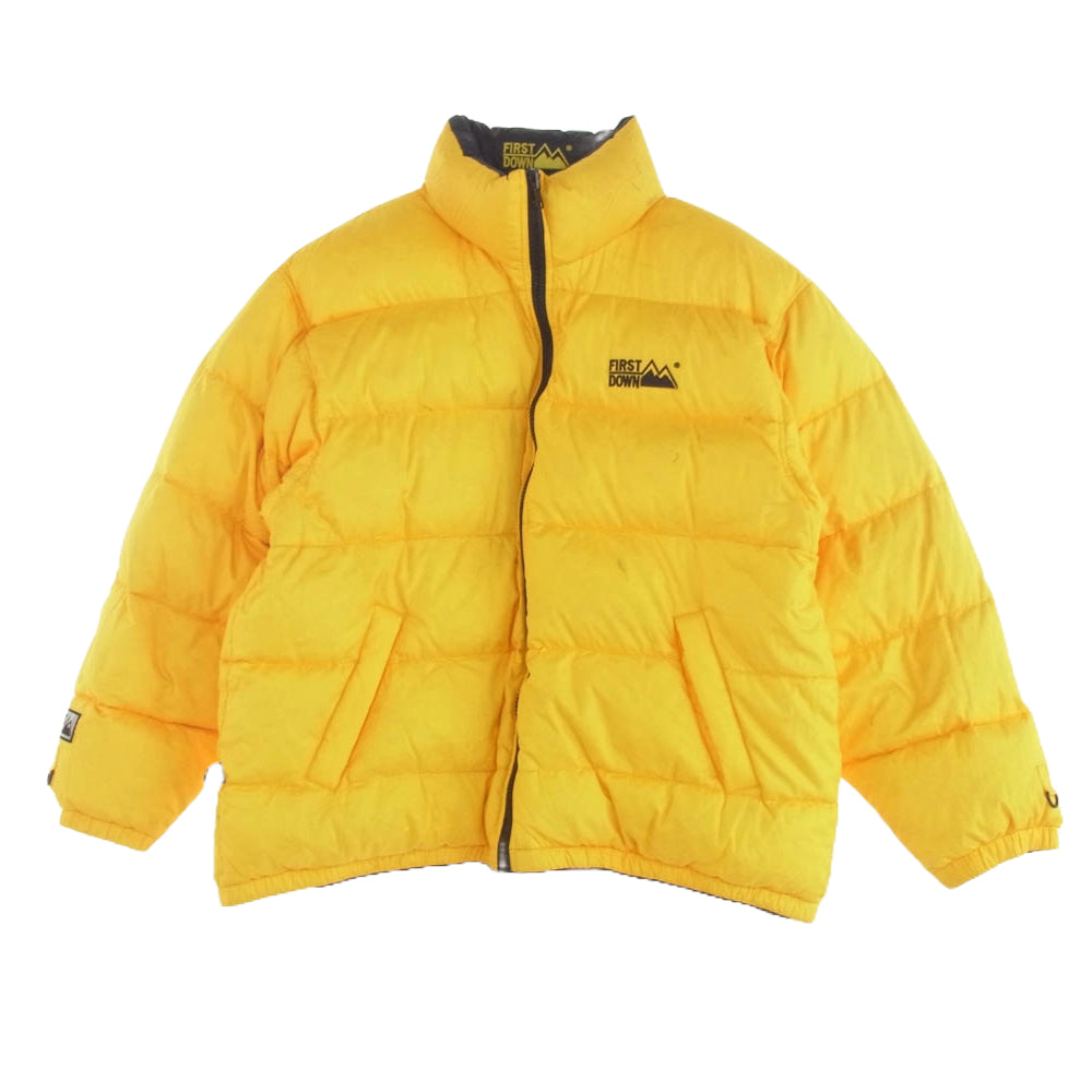 FIRST DOWN ファーストダウン リバーシブル ダウンジャケット ブラック系 XL【中古】