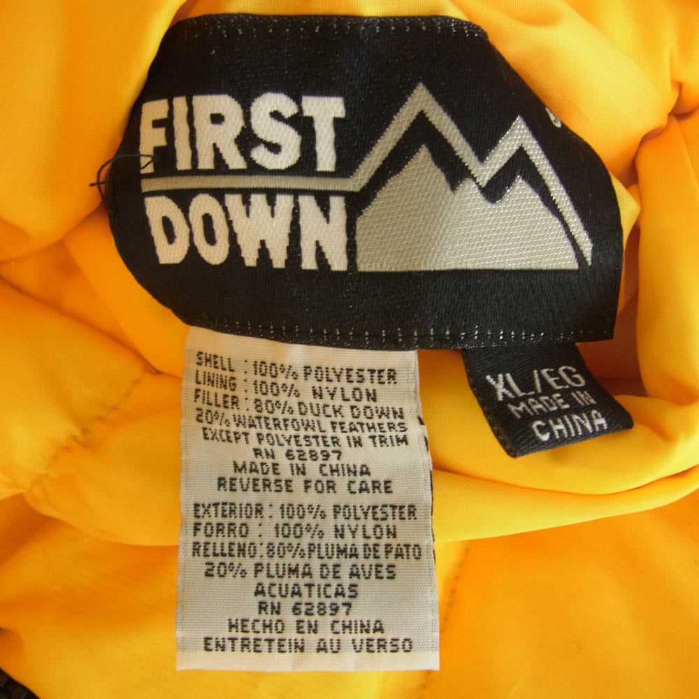 FIRST DOWN ファーストダウン リバーシブル ダウンジャケット ブラック系 XL【中古】