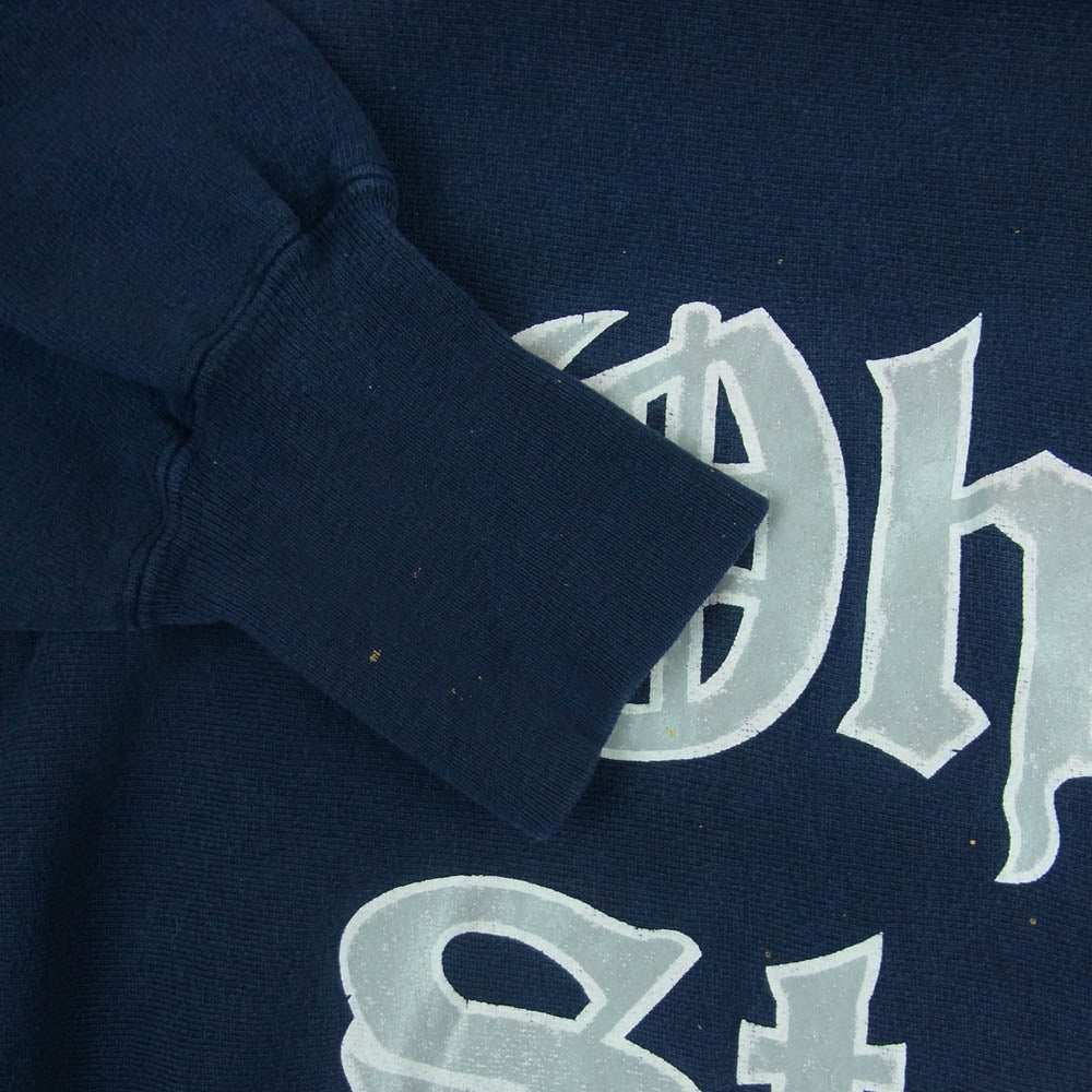 Champion チャンピオン ohio state reverse weave リバースウィーブ 80s 90s クルーネック スウェット ネイビー系 L【中古】