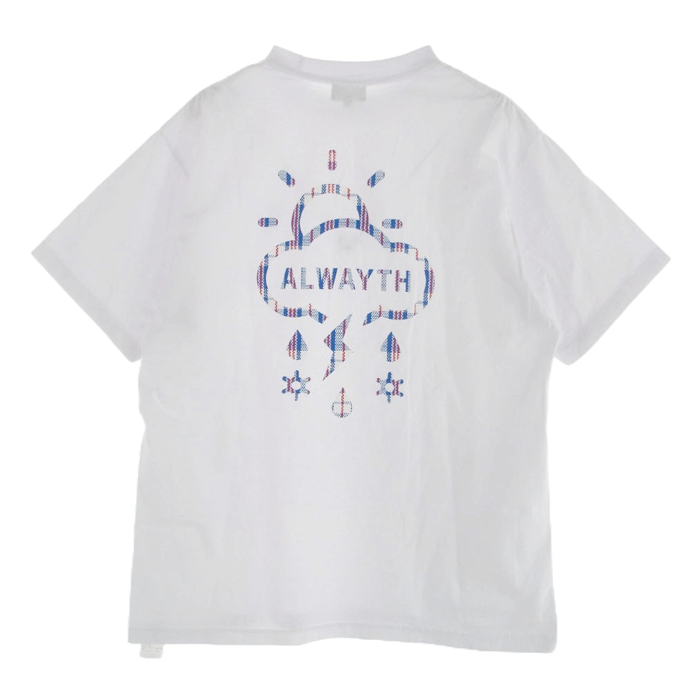 BEAMS ビームス × Alwayth LOGO 半袖 Tシャツ ホワイト系 XL【中古】