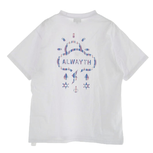 BEAMS ビームス × Alwayth LOGO 半袖 Tシャツ ホワイト系 XL【中古】