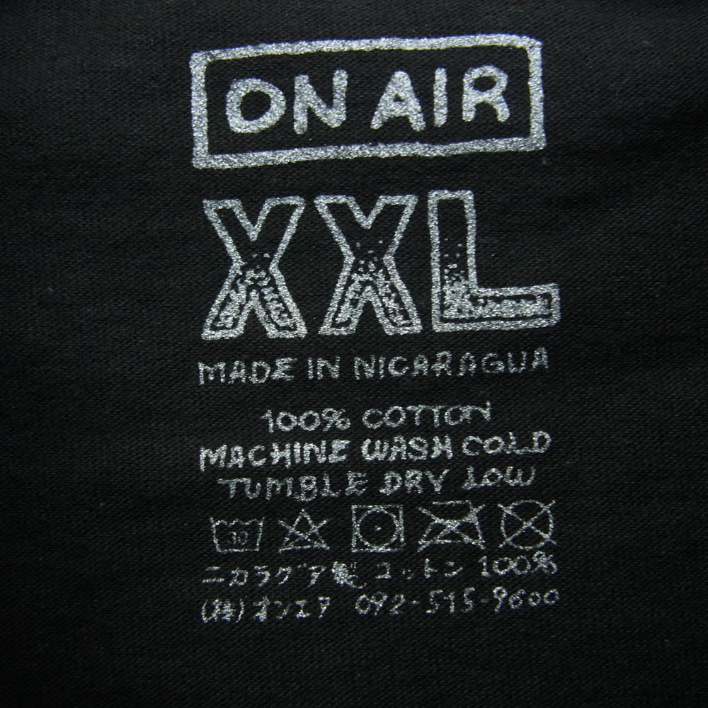 オンエアー KYNE × Russet Burbank LS TEE ON AIR 長袖 ロングリーブ Tシャツ　福岡 POP UP 限定 ブラック系 XXL【新古品】【未使用】【中古】