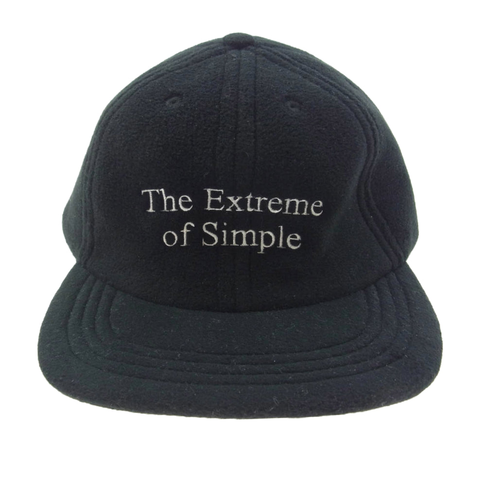 The Ennoy Professional ザ エンノイ プロフェッショナル スタイリスト私物 Extreme of Simple FLEECE CAP エクストリームオブシンプル フロントロゴ刺繍 フリース 6パネル キャップ 帽子 ブラック系【中古】