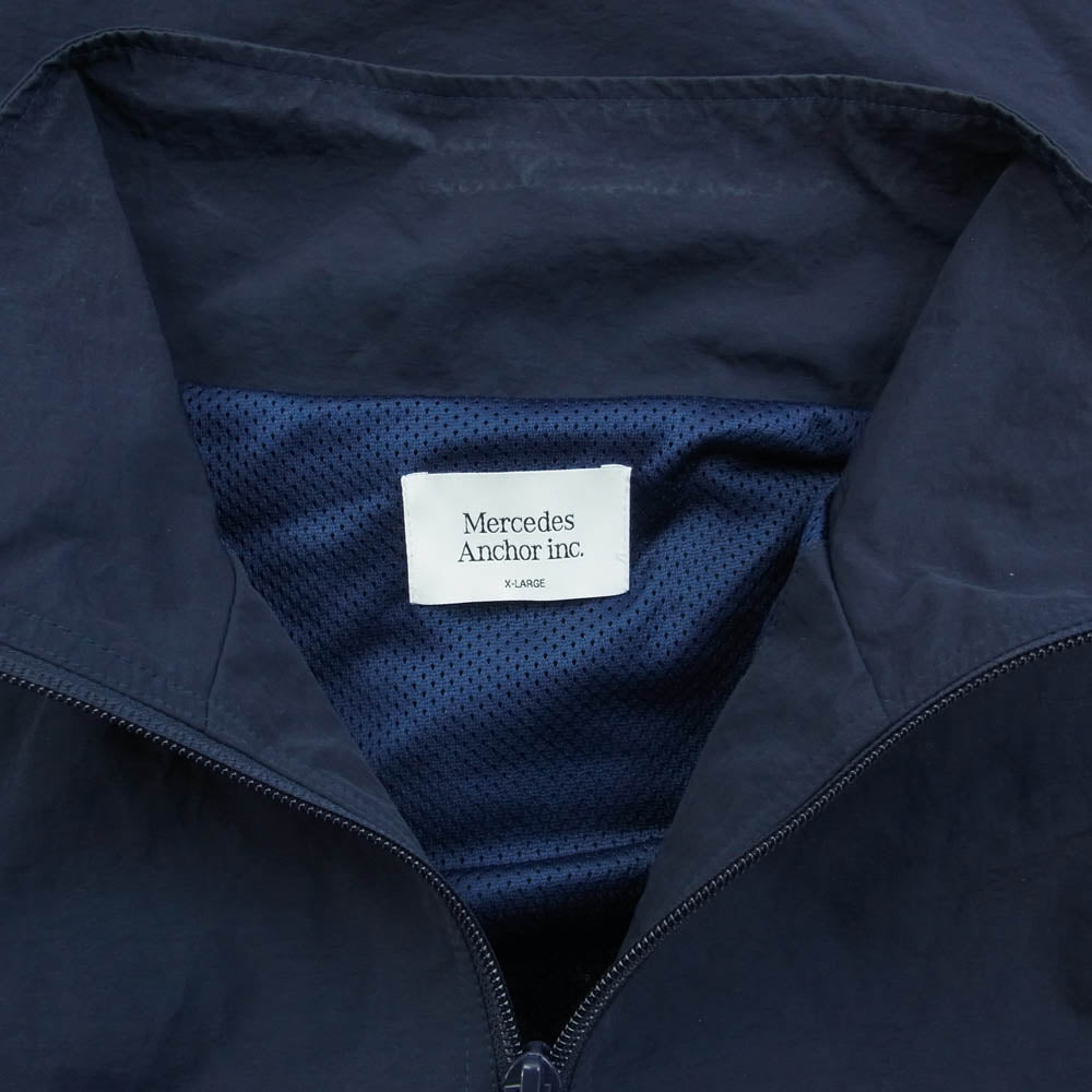 メルセデス アンカーインク Nylon Track Jacket 2.0 ロゴ刺繍 ナイロン トラックジャケット ネイビー系 L【中古】