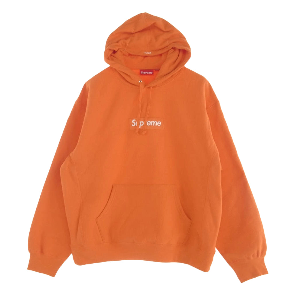 Supreme シュプリーム 24AW box logo hooded sweatshirt Orange ボックスロゴ フーディー スウェットシャツ パーカー オレンジ レッド系 XL【新古品】【未使用】【中古】