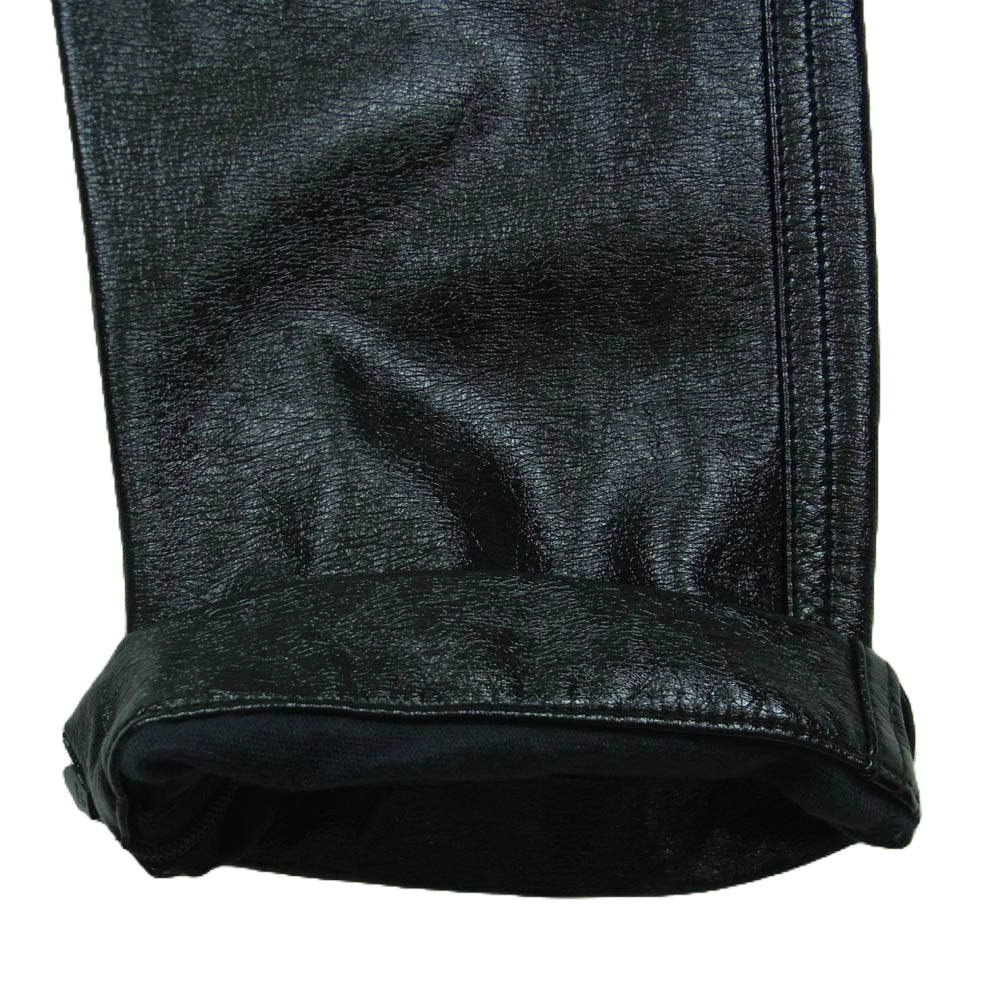 メゾンスペシャル エナメル シンセティックレザー テーパード パンツ 中国製 ブラック系 38【中古】