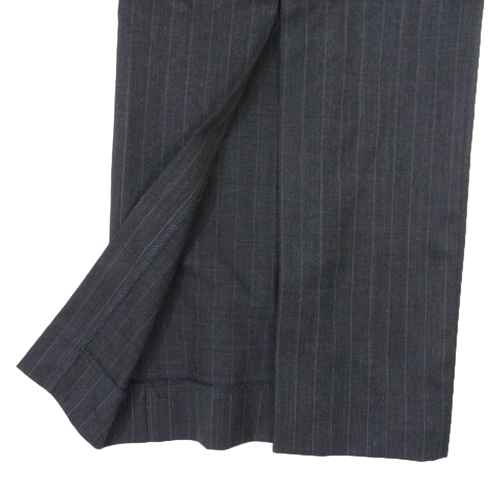 プランクプロジェクト 3341419741 Pinstripe Wrap Layered Pants ピン ストライプ ラップ レイヤード ウール パンツ ダークグレー系 38【中古】