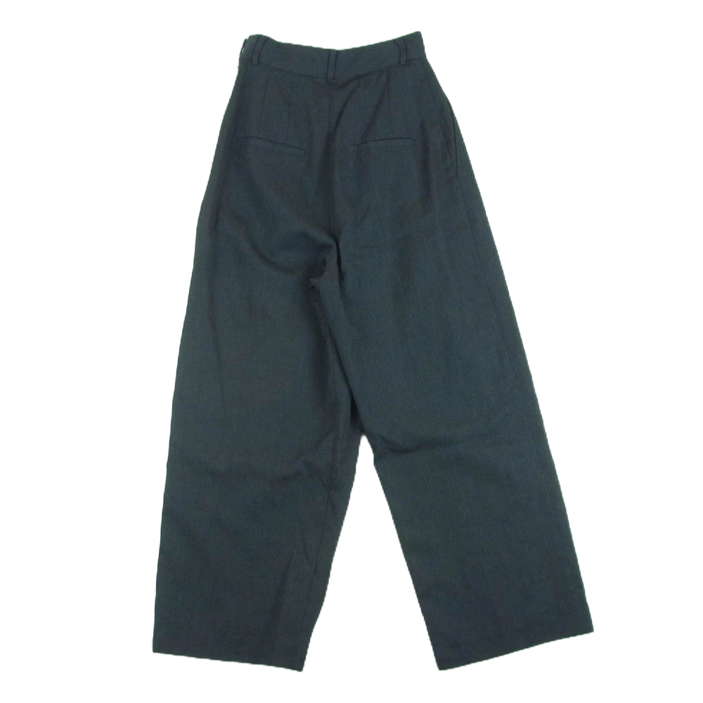 プランクプロジェクト 31232465201 Moon Slit Asymmetry Tack Pants ムーン スリット アシメ タック ウ―ル パンツ チャコール系 38【中古】