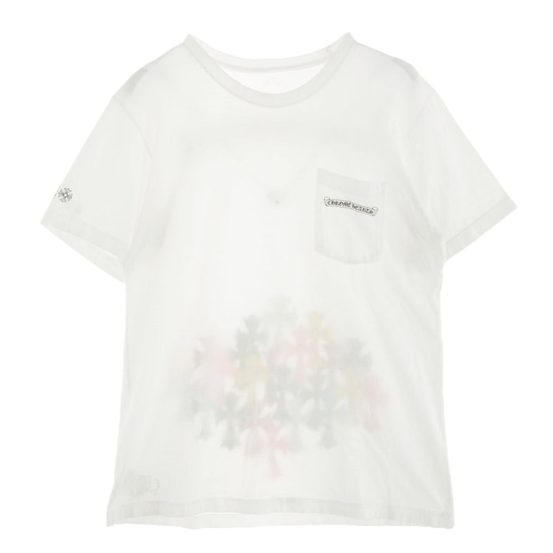 CHROME HEARTS クロムハーツ（原本無） 国内正規品 MLTCOL CEM CRS Tee マルチカラー セメタリークロス 半袖 カットソー Tシャツ ホワイト系 L【中古】