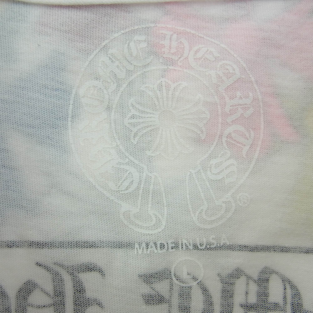 CHROME HEARTS クロムハーツ（原本無） 国内正規品 MLTCOL CEM CRS Tee マルチカラー セメタリークロス 半袖 カットソー Tシャツ ホワイト系 L【中古】