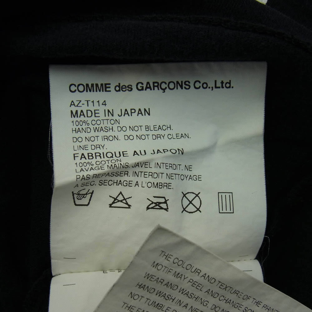 PLAY COMME des GARCONS プレイコムデギャルソン AD2016 AZ-T114 逆さ ハートプリント Ｔシャツ 半袖 ブラック ブラック系 ネイビー系 L【中古】