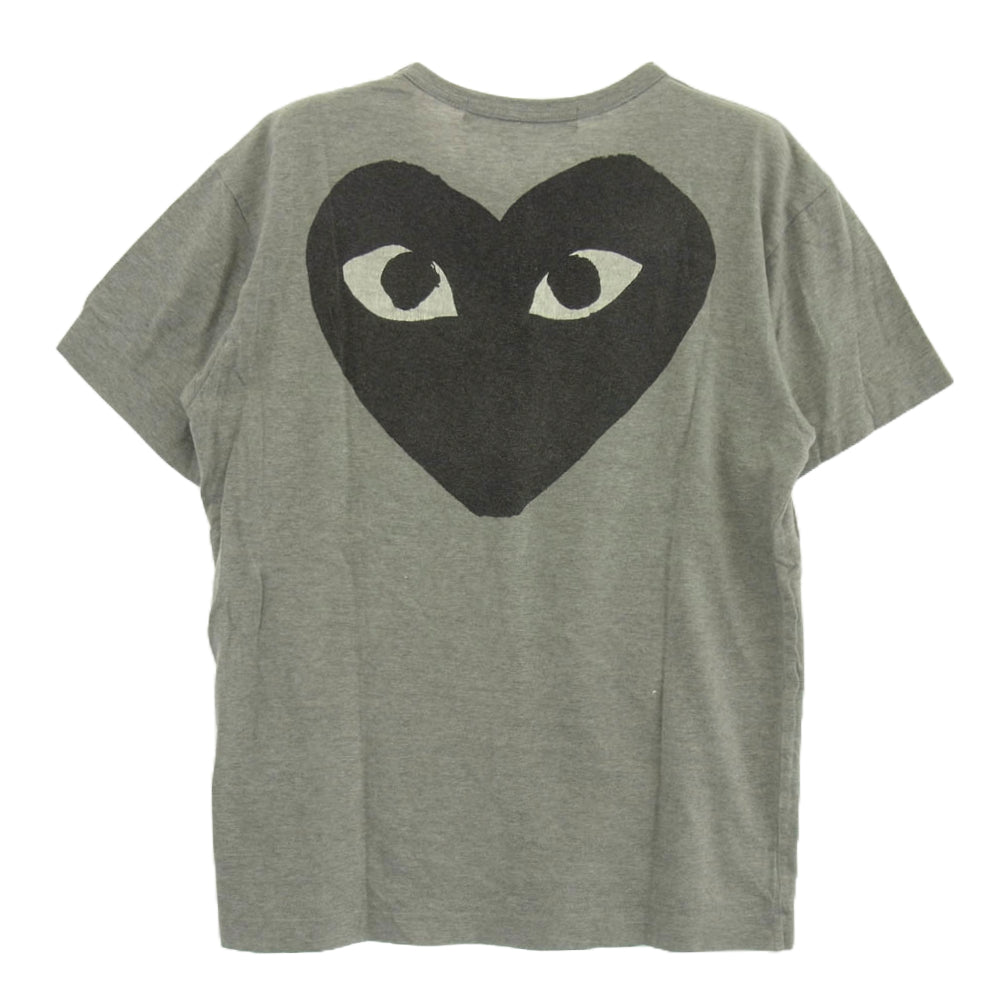 PLAY COMME des GARCONS プレイコムデギャルソン AD2016 AZ-T072 バックハート プリント Ｔシャツ 半袖 グレー グレー系 L【中古】