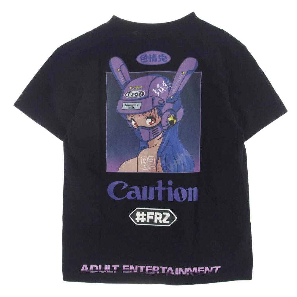 #FR2 エフアールツー バイカーガール バックプリント Ｔシャツ 半袖 ブラック系 M【中古】