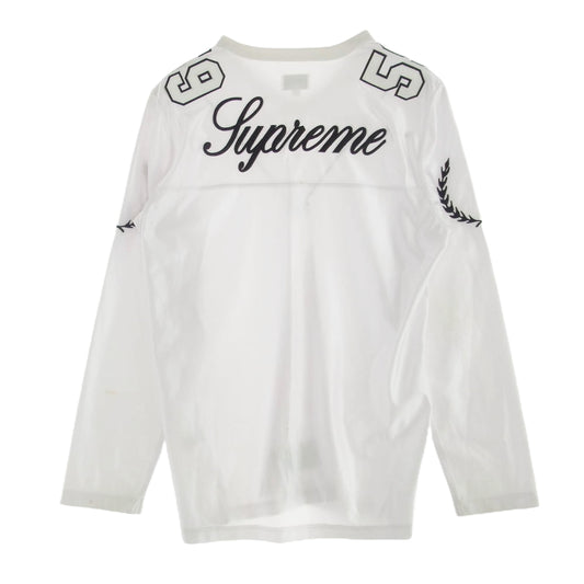 Supreme シュプリーム 14AW Hockey Jersey ホッケー ジャージー ゲームシャツ ロングスリーブ カットソー 長袖 ホワイト系 M【中古】