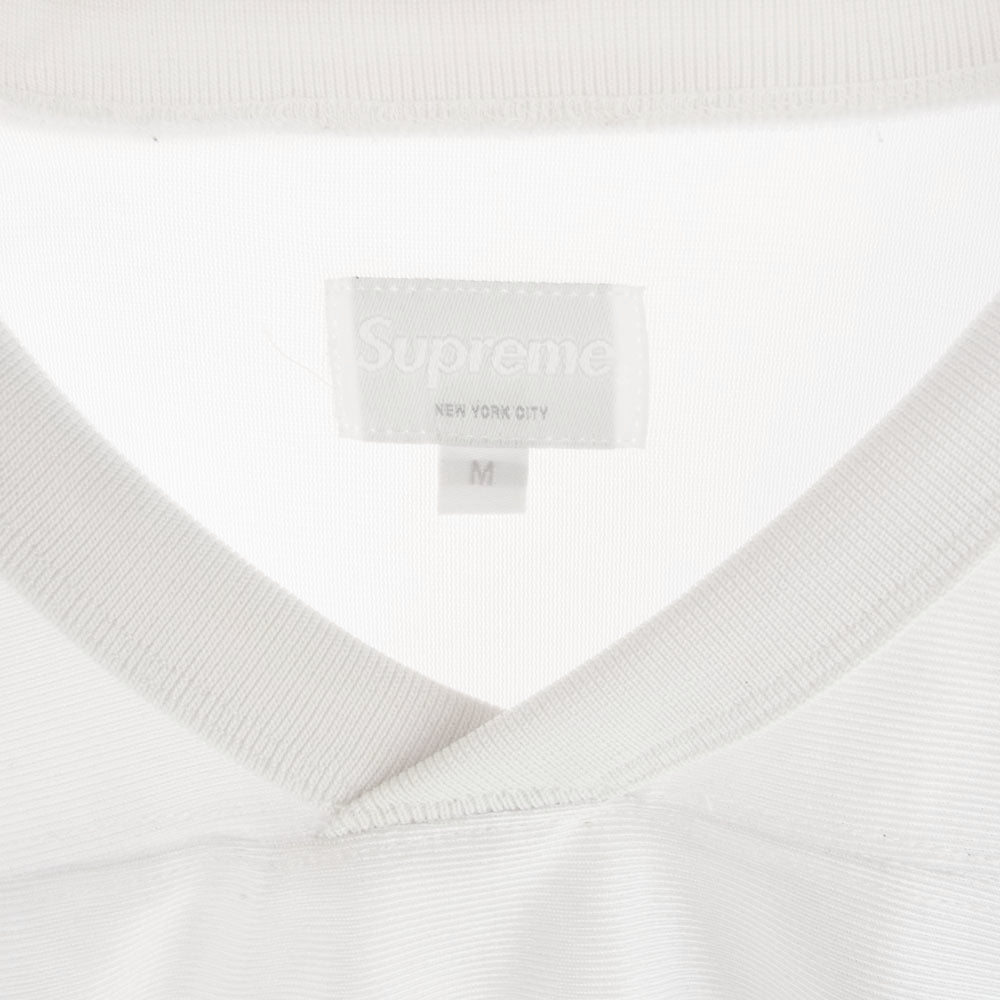Supreme シュプリーム 14AW Hockey Jersey ホッケー ジャージー ゲームシャツ ロングスリーブ カットソー 長袖 ホワイト系 M【中古】