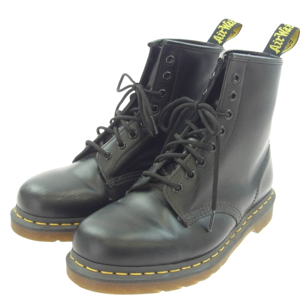 Dr.Martens ドクターマーチン 1460 8ホール ブーツ イエローステッチ ブラック系 US9【中古】