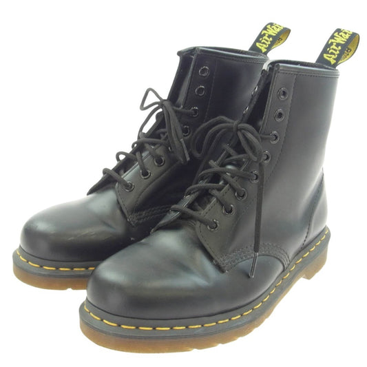 Dr.Martens ドクターマーチン 1460 8ホール ブーツ イエローステッチ ブラック系 US9【中古】