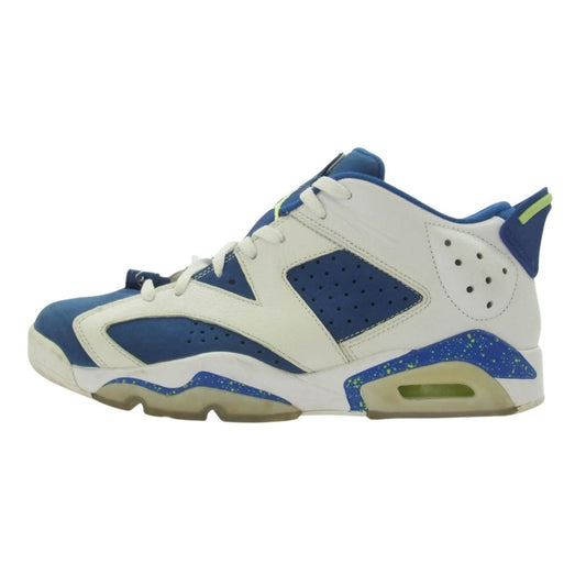 NIKE ナイキ 304401-106 AIR JORDAN 6 RETRO LOW GHOST GREEN エアジョーダン6 レトロ ゴースト グリーン スニーカー ブルー系 オフホワイト系 27cm【中古】