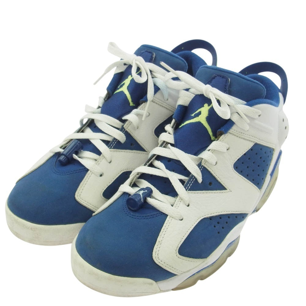 NIKE ナイキ 304401-106 AIR JORDAN 6 RETRO LOW GHOST GREEN エアジョーダン6 レトロ ゴースト グリーン スニーカー ブルー系 オフホワイト系 27cm【中古】