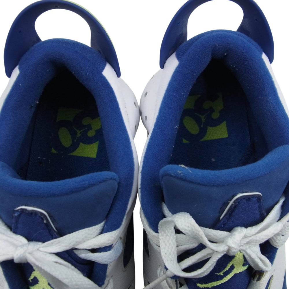NIKE ナイキ 304401-106 AIR JORDAN 6 RETRO LOW GHOST GREEN エアジョーダン6 レトロ ゴースト グリーン スニーカー ブルー系 オフホワイト系 27cm【中古】