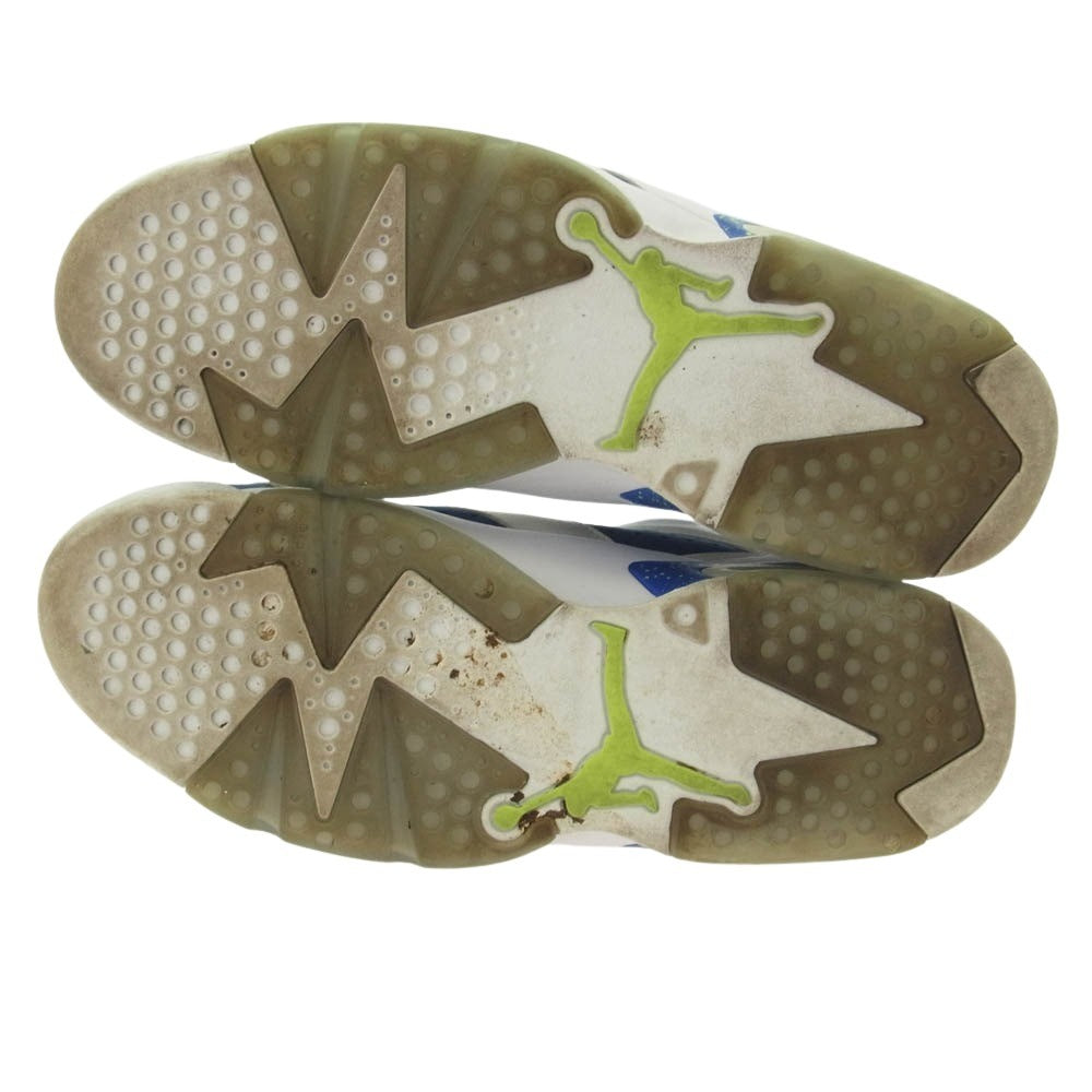 NIKE ナイキ 304401-106 AIR JORDAN 6 RETRO LOW GHOST GREEN エアジョーダン6 レトロ ゴースト グリーン スニーカー ブルー系 オフホワイト系 27cm【中古】