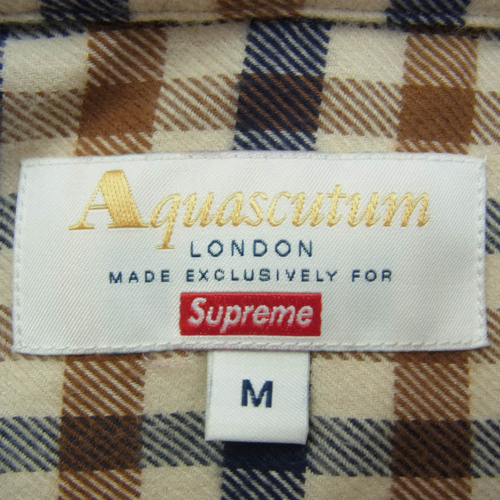 Supreme シュプリーム 16AW × Aquascutum アクアスキュータム Club Check Flannel Shirt フランネル シャツ チェック ネルシャツ マルチカラー系 M【中古】