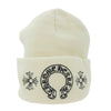 CHROME HEARTS クロムハーツ（原本無） WOOL WATCH CAP ウール ワッチ キャップ ホースシュー CH プラス ステッチ ビーニー ニット キャップ ホワイト系【中古】