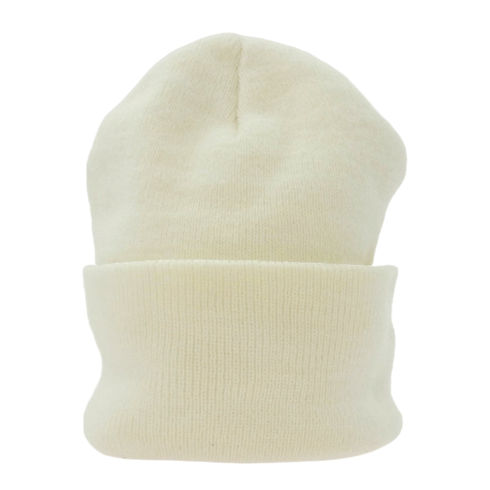 CHROME HEARTS クロムハーツ（原本無） WOOL WATCH CAP ウール ワッチ キャップ ホースシュー CH プラス ステッチ ビーニー ニット キャップ ホワイト系【中古】