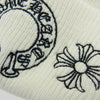 CHROME HEARTS クロムハーツ（原本無） WOOL WATCH CAP ウール ワッチ キャップ ホースシュー CH プラス ステッチ ビーニー ニット キャップ ホワイト系【中古】