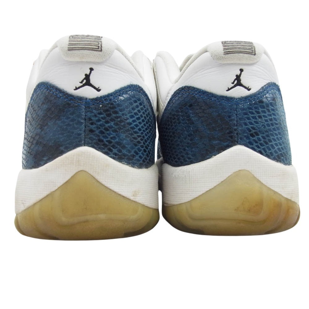NIKE ナイキ CD6846-102 AIR JORDAN 11 LOW SNAKESKIN エアジョーダン スネークスキン ローカット スニーカー ホワイト系 ブルー系 29cm【中古】