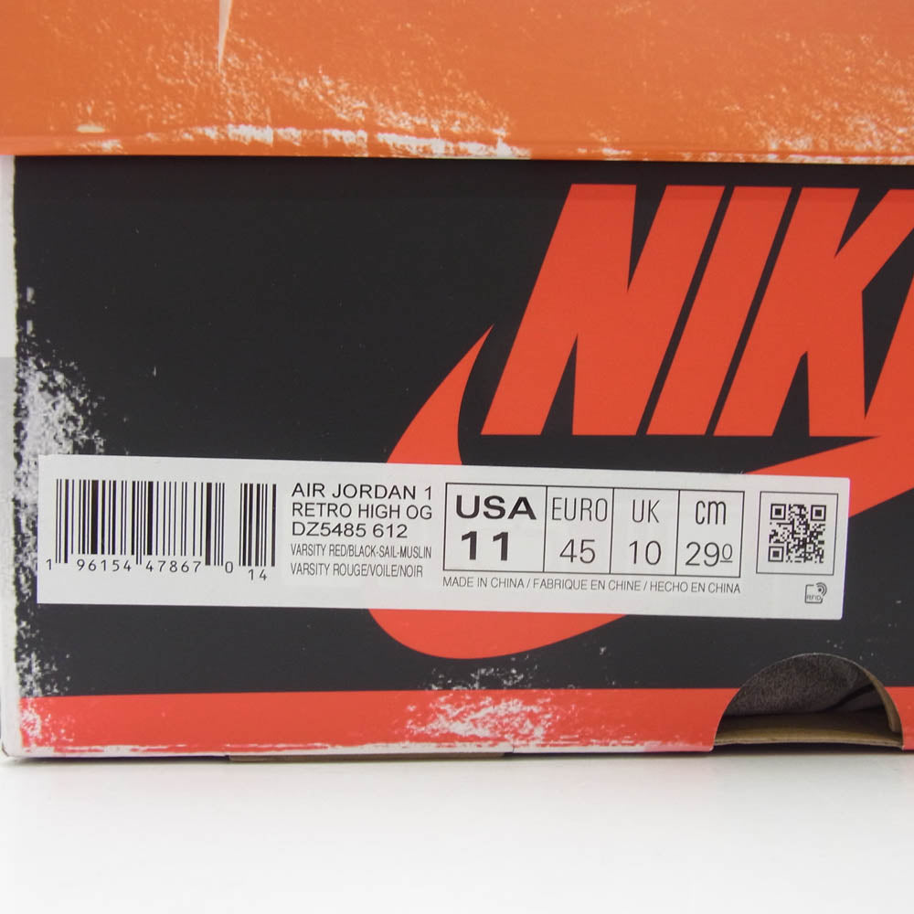 NIKE ナイキ DZ5485-612 AIR JORDAN1 RETRO HIGH OG CHICAGO LOST & FOUND エアジョーダン1 シカゴ ロストアンドファウンド ハイカット スニーカー 29cm【新古品】【未使用】【中古】