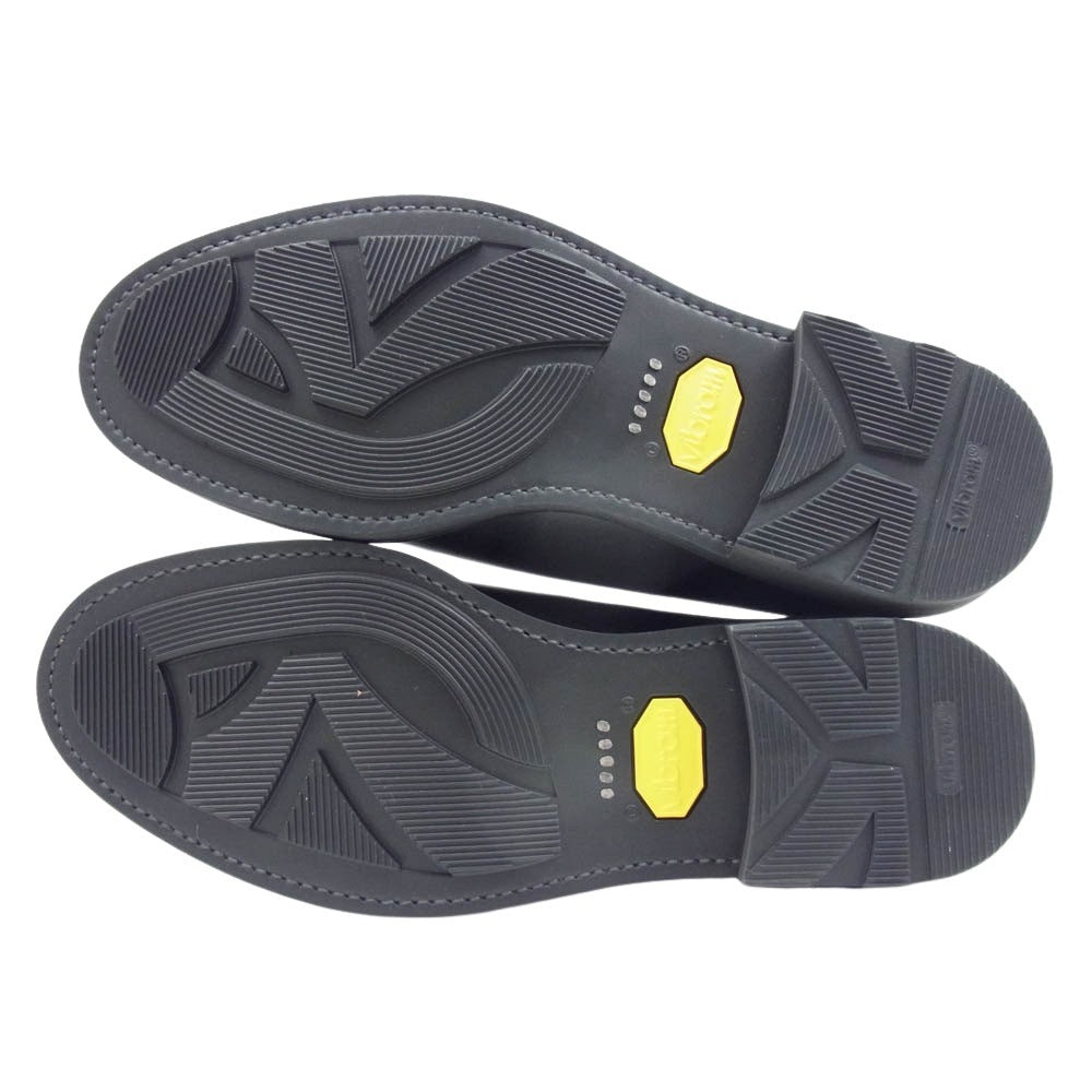 Hender Scheme エンダースキーマ front fastner フロント ファスナー vibramソール レザー シューズ ブラック系 5【新古品】【未使用】【中古】