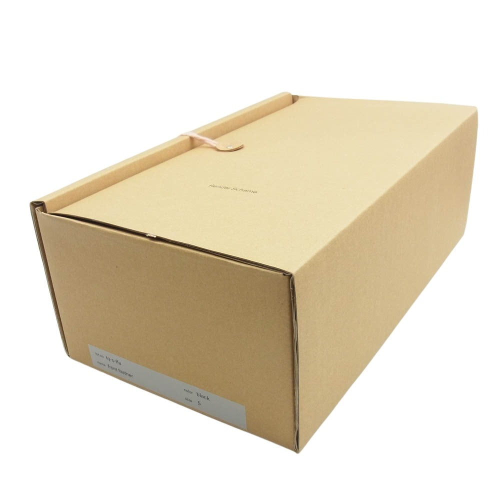 Hender Scheme エンダースキーマ front fastner フロント ファスナー vibramソール レザー シューズ ブラック系 5【新古品】【未使用】【中古】