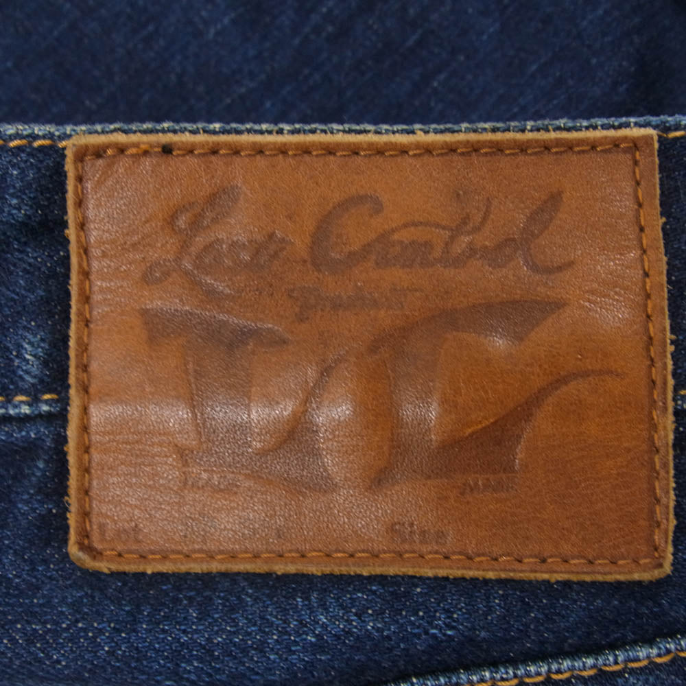 LOST CONTROL ロストコントロール DP-16 バックポケット デザイン ストレート デニム パンツ インディゴブルー系 サイズ表記無【中古】