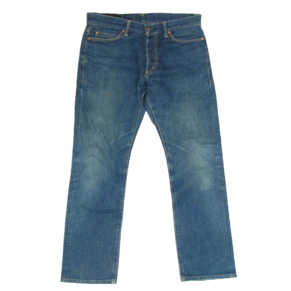 RUDE GALLERY BLACK REBEL ルードギャラリーブラックレーベル 101XX ストレート デニム パンツ ボタンフライ セルビッチ インディゴブルー系 32【中古】